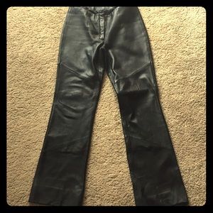 Real leather pants